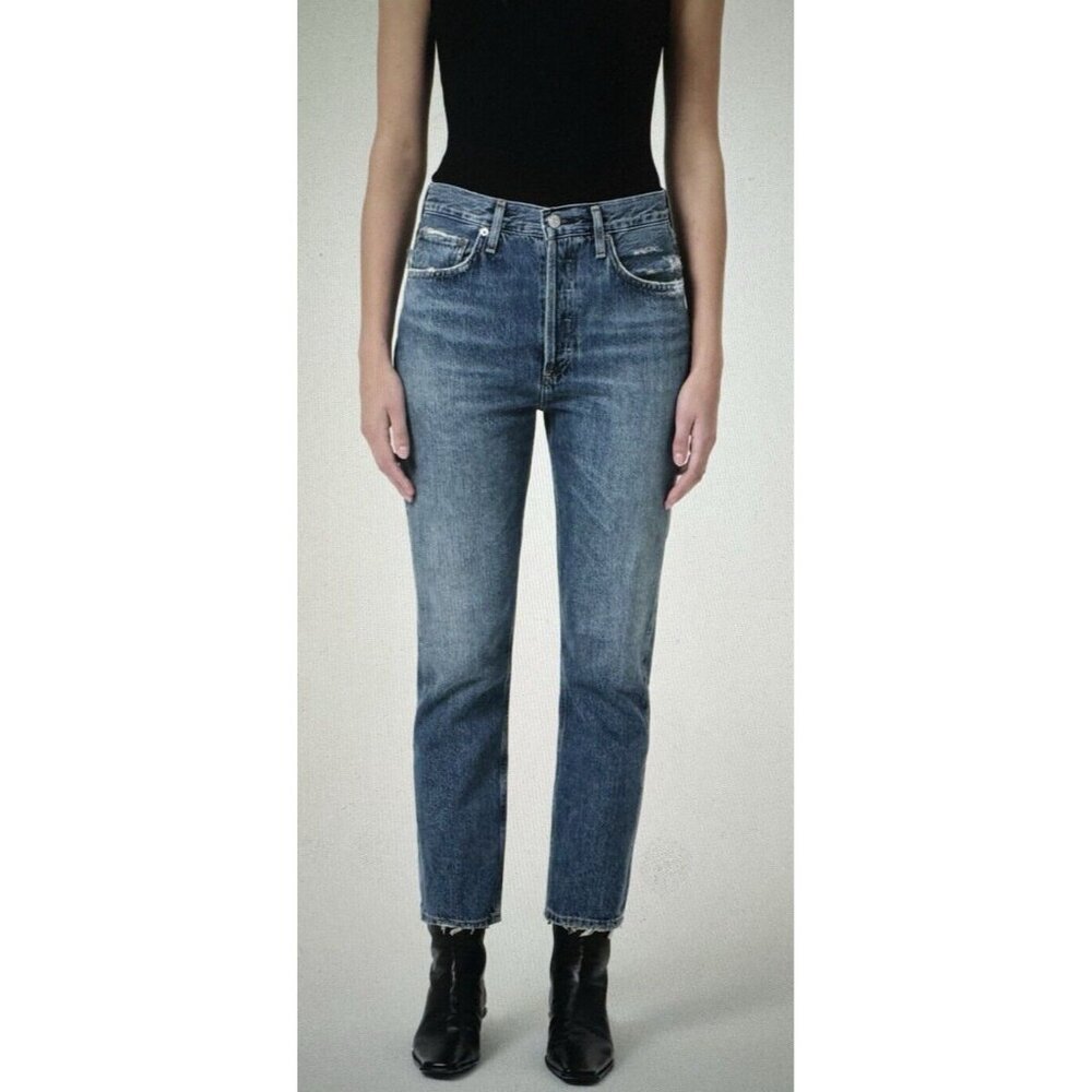 AGOLDE Revolve Size 25 Riley High Rise Straight Crop Jeans